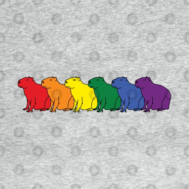 Capybara Pride Rainbow by ellenhenryart